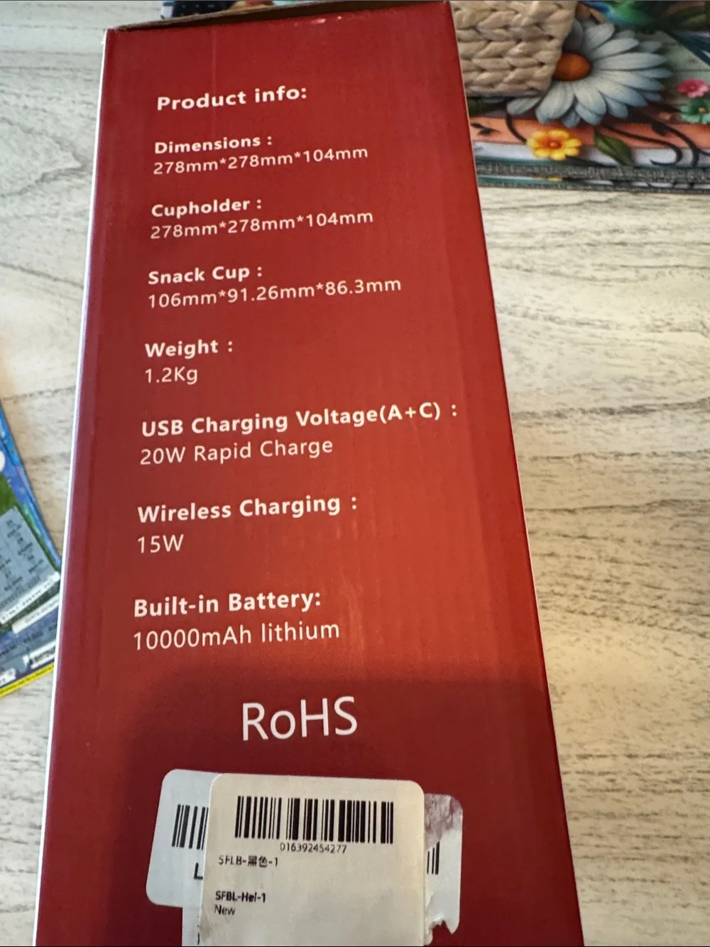 Couch Buddy Wireless Charging Snack & Drink Holder Condition: New in Box